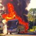 Incêndio destrói ônibus na BA 262; ninguém ficou ferido
