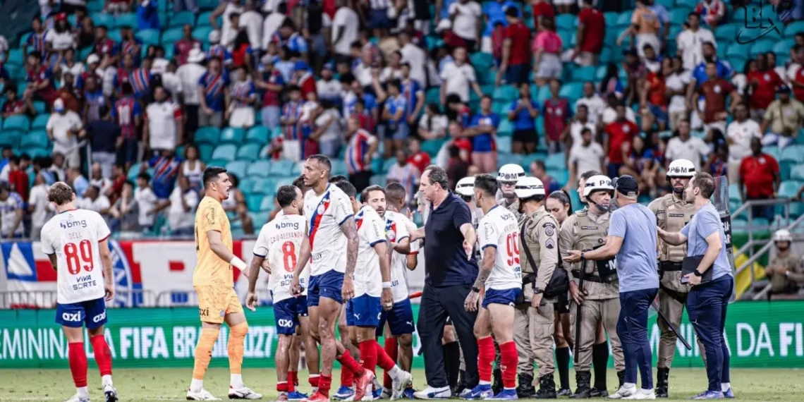 STJD pune Ceni, Santoro e David Duarte após polêmica com arbitragem frente ao Palmeiras; Bahia é multado