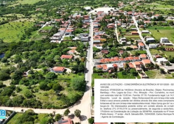 Governo da Bahia publica aviso de licitação para pavimentação entre Lagoa da Cruz e Bandiaçu, Minação a Curralinho