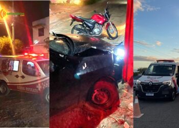 Três pessoas ficam feridas em acidentes de trânsito atendidos pela Brigada Águia Resgate