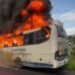 Incêndio atinge ônibus quando trafegava pela BR 110