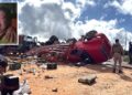 Mulher morre em capotamento de caminhão na BR 110; veiculo estava carregado de verdura