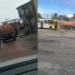 Vídeo – Homem furta caminhão e invade garagem de ônibus, coloca marcha ré e bate em coletivos
