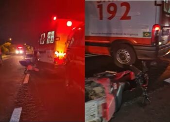 Motociclista é socorrido em estado gravíssimo após ser atingido por carro na BR 324
