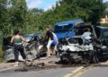 Colisão envolvendo dois carros da Fiat deixa 4 feridos na BR 116 Norte