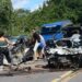 Colisão envolvendo dois carros da Fiat deixa 4 feridos na BR 116 Norte