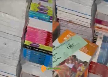 Fiscalização encontra livros didáticos usados para embalar fogos clandestinos