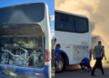 Ônibus com torcedores do Fortaleza pega fogo a caminho de Salvador para final da Copa do Nordeste