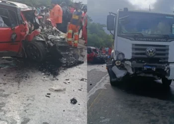 Médico morre após colisão frontal entre carro e caminhão na BR-420