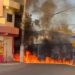 Incêndio de grandes proporções destrói loja de autopeças no centro de Cansanção