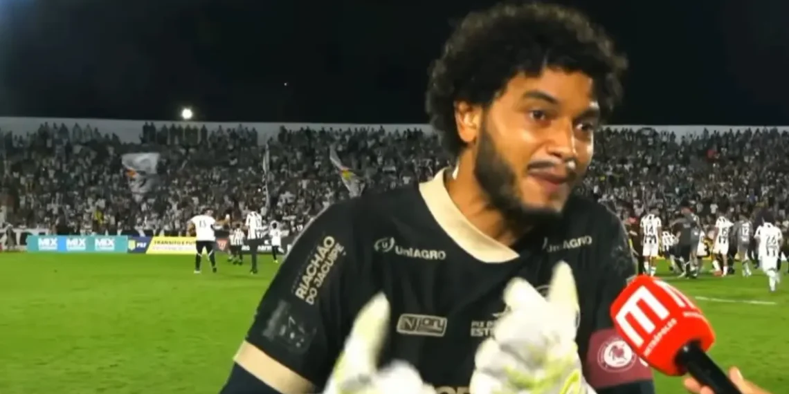 Goleiro do Jacuipense desabafa após eliminação na Série D e cobra conclusão das obras do Valfredão: “Isso é um absurdo!”