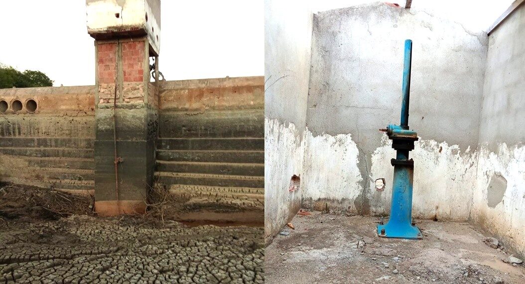 Comporta cede e barragem do Rio Cariacá seca no limite municipal entre Cansanção e Quijingue