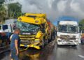 Acidente envolvendo oito veículos deixa trânsito parado na BR-324; engarrafamento chegou a cerca de 10km