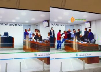 Sessão de reabertura da Câmara de Riachão do Jacuípe é marcada por confusão envolvendo dois vereadores