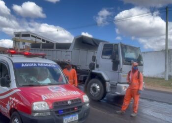 Coité – Motociclista fura bloqueio de obra na BA 409 e atropela funcionário de empresa