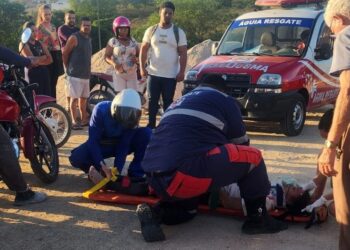 Coité: mulher é transferida após sofrer grave acidente de moto