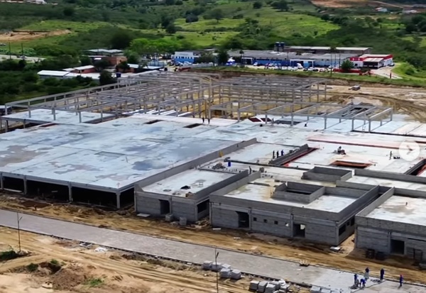 Obras do Hospital e Maternidade Regional do Sisal avançam em Serrinha