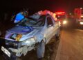 Carro atinge cavalo na BA-120 e passageira é socorrida pelo Águia Resgate