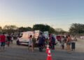 Colisão envolvendo motos na BA 120 deixa três feridos. Águia Resgate e SAMU de Retirolândia prestaram socorro às vítimas