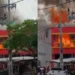 Incêndio de grandes proporções destrói depósito de supermercado
