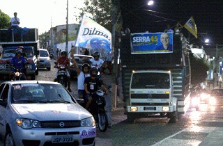Coité:petistas e democratas aproveitam o sábado para realizarem carreatas
