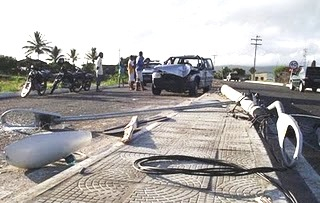 Ex- prefeito de Barrocas sofre grave acidente em avenida da cidade