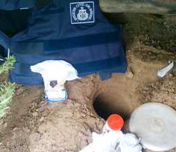 Polícia encontra droga, jóias e armas,escondidas em casa de cachorro em Itiúba