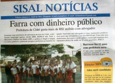 Jornal Sisal Notícias começa a circular na região sisaleira