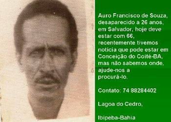 Familiares procuram por desaparecido
