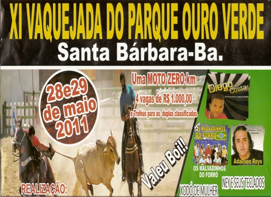 XI Vaquejada do Parque Ouro Verde – Santa Bárbara