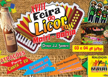 Mairi: XVIII Feira do Licor nesta sexta e sábado