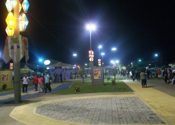 Maria Bonita e Lampião foram lembrados no São João de Riachão em toda extensão da praça reformada