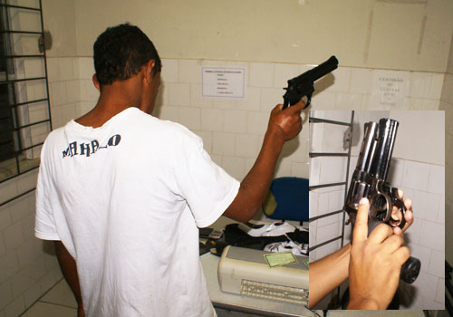 Coité – Menor apreendido com drogas, máscaras e revólver de brinquedo