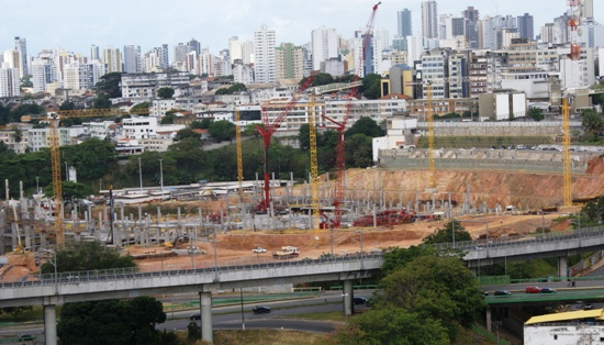 Obras da Arena Fonte Nova- 973 dias antes do inicio da Copa