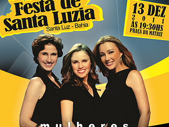 Imagem de Senhor do Bonfim e Cantores de Deus presentes no encerramento da Festa de Santa Luzia