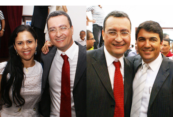 Gleid e Val pré candidatos a Prefeitura de Riachão do Jacuípe na posse de Rui Costa