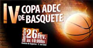 Abertura da V Copa ADEC de Basquete acontece no próximo domingo