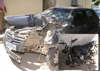 Motociclista morre ao colidir com um Gol na BA 120 trecho Coité/Retirolandia