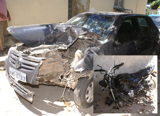 Motociclista morre ao colidir com um Gol na BA 120 trecho Coité/Retirolandia