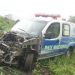 Ambulância de funerária bate em fundo de carreta deixa uma mulher morta e duas feridas