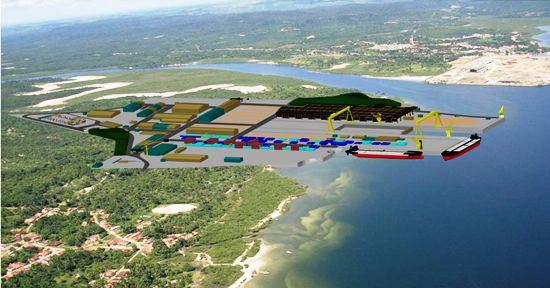 Wagner e Dilma lançam pedra fundamental do Estaleiro Enseada do Paraguaçu