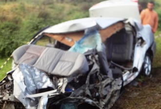 Acidente envolvendo Corola e mine trio mata quatro jovens