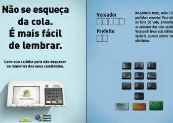 TSE disponibiliza modelo de “cola” para o eleitor levar para a urna