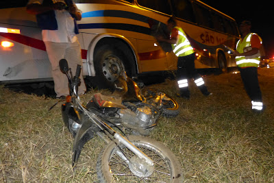 Motociclista é morto por ônibus da São Mateus que viajava para Santaluz