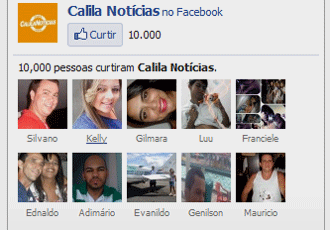 Calila atinge a marca de 10 mil pessoas curtindo no Facebook