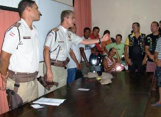 Polícia Militar de Camacan reúne motociclistas para discutir Legislação de trânsito e segurança pública