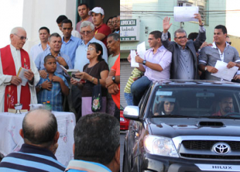 Diplomação Monte Santo e Cansanção – Após solenidade Jorge Andrade participa de missa e Ranulfo de carreata
