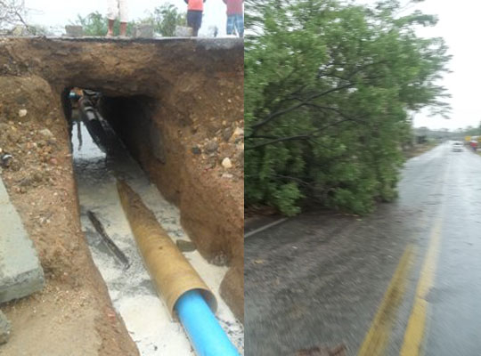 Fortes chuvas interrompem rodovias em Ichu e Saúde