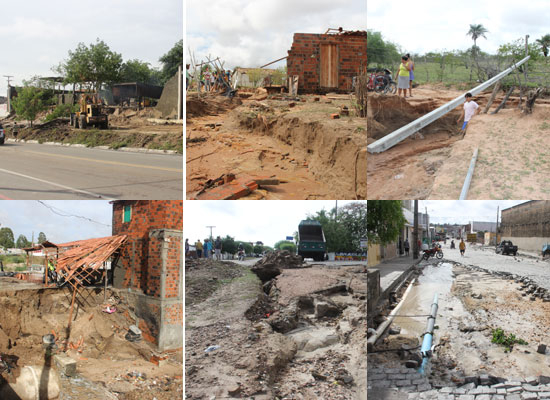 Coité – Forte temporal causou destruição em vários pontos da cidade