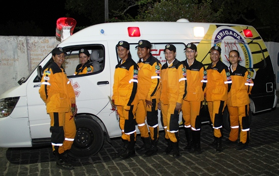No Dia da Mulher, equipe dos Anjos da Vida foi formada por brigadistas femininas